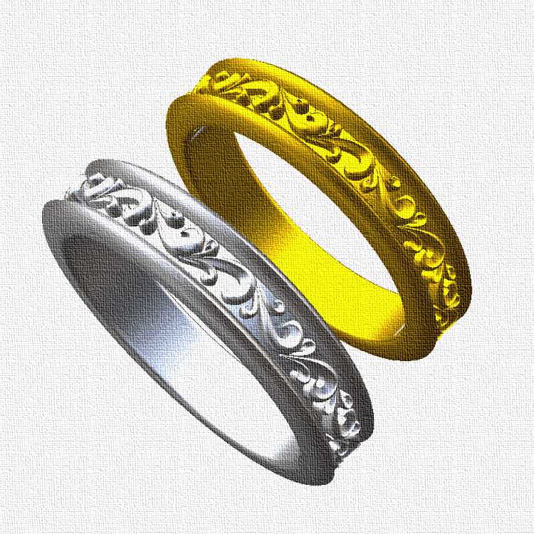 オーダー結婚指輪　アラベスク1-１