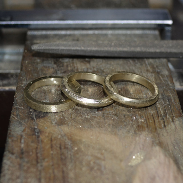 手作り結婚指輪　ハンドメイド12