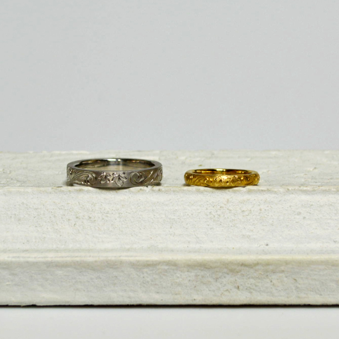 オーダー手彫り結婚指輪18