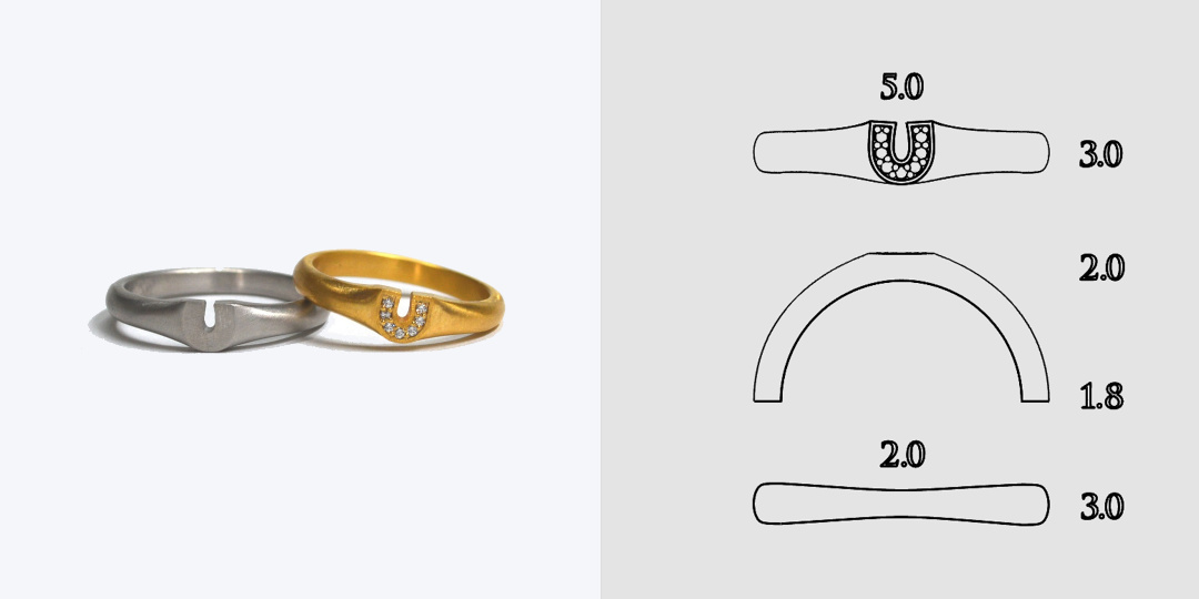 馬蹄印台リング2026-0