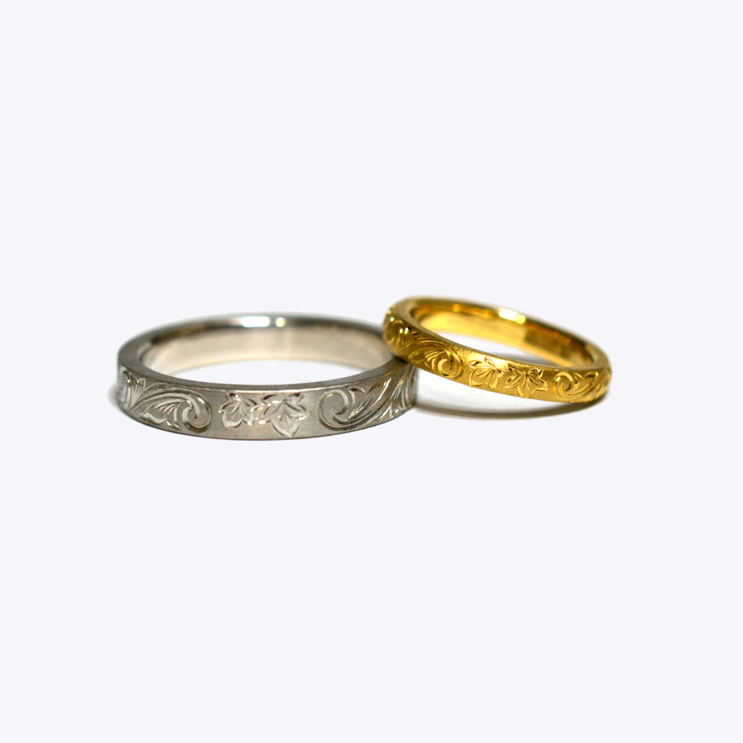 オーダー手彫り結婚指輪19