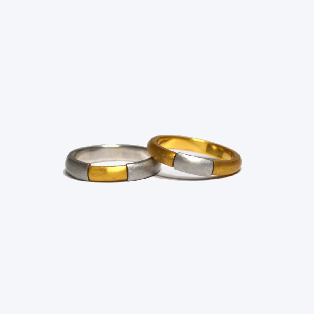 お互いの一部分を交換する結婚指輪9