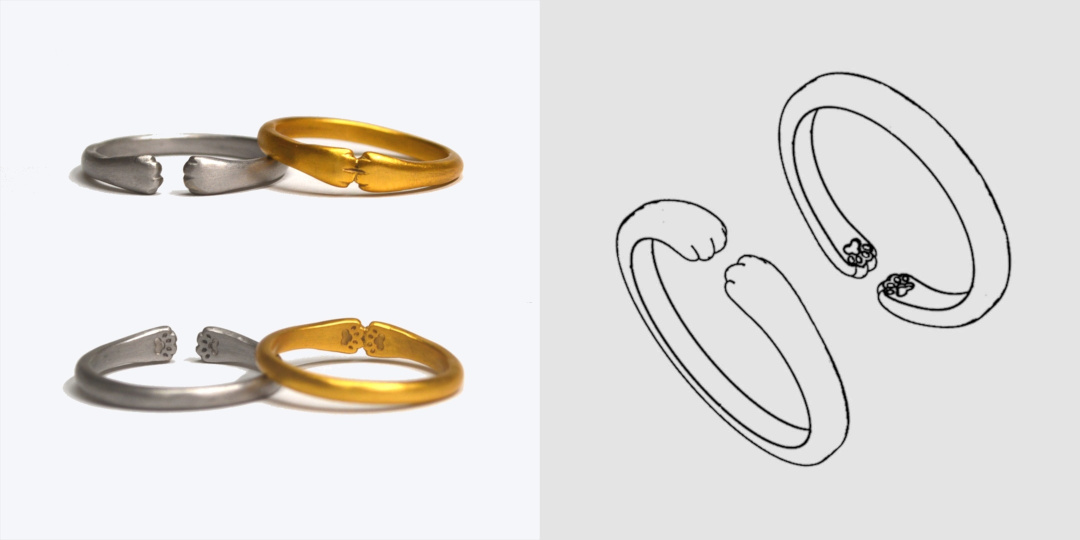 猫の手&肉球リング0