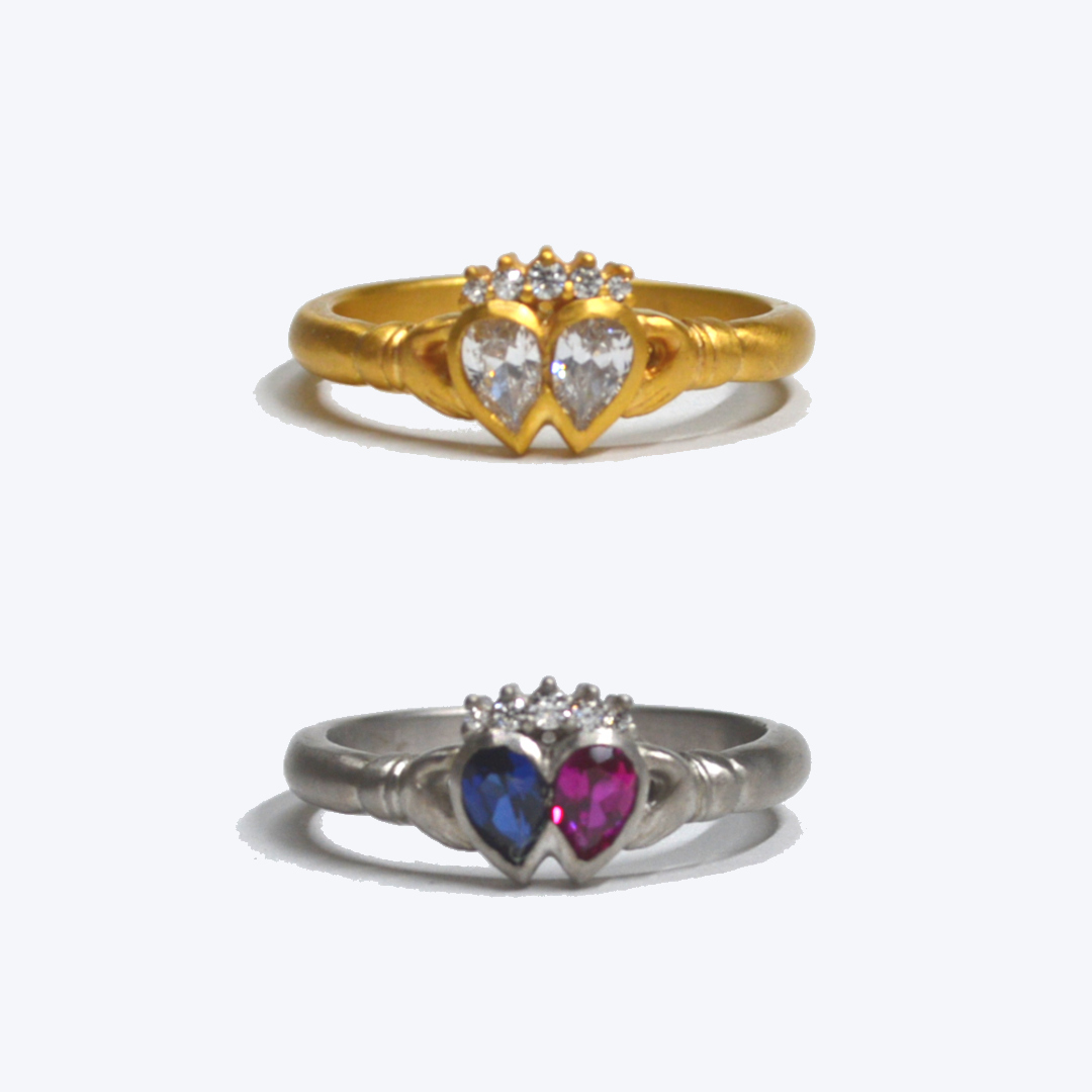 ダブルハートエンゲージメントリング1